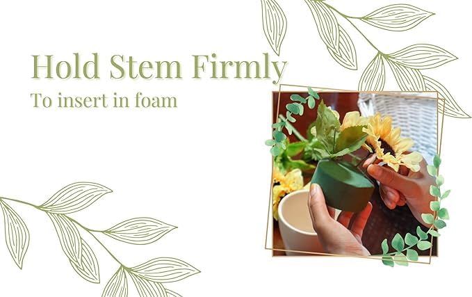 FLOFARE Pack of 6 Round Floral Foam Blocks for Fresh and Artificial Flowers, Each (4.5" X 1.5"), Dry & Wet Green Flower Foam for Flower Arrangements & Flo - Image 4